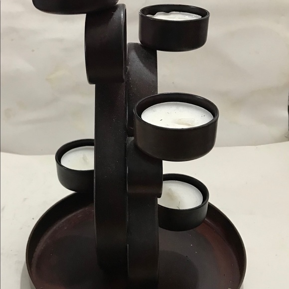 Gothic Candle Holder with 5 Tealight Candles - Picture 2 of 3